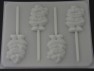 225 Waving Santa Chocolate or Hard Candy Lollipop Mold